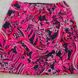 Lilly Pulitzer Pink and Blue Mini Skirt Resort Wear